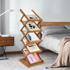 Heavy Duty Bamboo Magazine?Rack 5 Layers Foldable File Shelf Pop-up Book Stand - Toronto - Canada