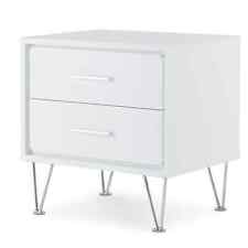 White 2-Drawer Accent Table with Hairpin Legs - Toronto - Canada