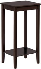 Small End Table Sofa Side Table with Storage Shelf for Living Room Dark Coffee - Ontario - US