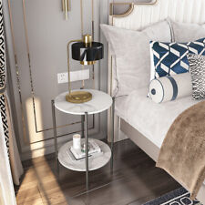 Modern Nightstand Round Bedside Table Marble Side End Table Living Room Bedroom - Toronto - Canada