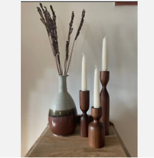 Wooden Scandinavian Candlestick Holders Set of 3, Minimalist Scandinavian Style - Toronto - Canada