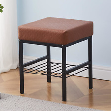 Cpintltr Vanity Stool Foot Stools Faux Leather Ottoman Stool Square Ottoman Benc - Toronto - Canada