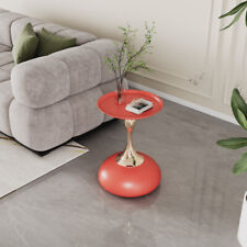 Luxury Design Iron End Table Minimalist Round Side Table for Small Space Red - Mumbai - India