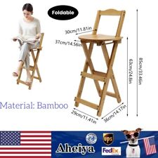 Portable Folding Bamboo Stool Tall Chair Foldable Bar Stool Porch Kitchen Chair - Toronto - Canada