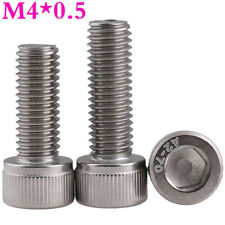 M4 - 0.5 Fine Thread 304 Stainless Steel Hex Socket Head Cap Screws Bolts DIN912 - CN