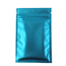 100pc Matte Flat Blue Two-Sided Foil Mylar Zip Lock Bags 8.5x13cm 3.25x5in