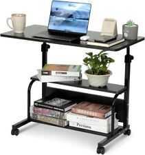 Portable Rolling Desk Adjustable Laptop Small Standing Home Black - Toronto - Canada