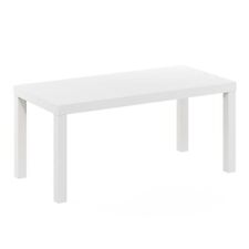 Classic Simple Coffee Table for Living Room, 38.98 (W) x 17.52 White Rectangle - Mumbai - India