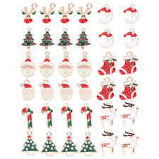 36 Pcs Christmas Jewelry Accessories DIY Pendant Craft Charms Earrings