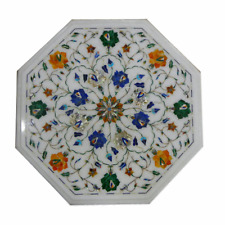 12 side / corner Marble white Table Top Pietra dura Inlay Furniture Decor gift"