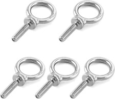 Eye Bolt 5 Pack 1/4 20 X 1 Marine Grade Stainless Steel Lifting Ring Threaded - Denver - US