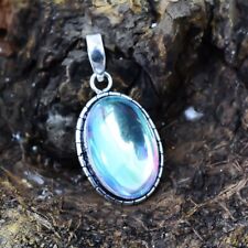 Rainbow Mystic Topaz Gemstone Handmade Silver Jewelry Pendant 1.7 PSLS905"