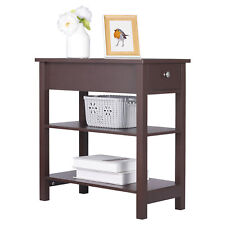 Home Wood Simple Luxury Style End Table with one Drawer 23.6 x 11.8 x 24, Brown - Toronto - Canada"