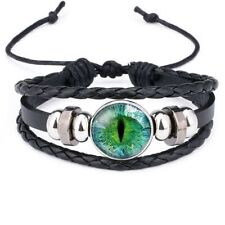 Fashion Lucky Evil Eye Leather Bracelet Adjustable Bangle Men Party Jewelry New