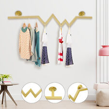 Gold Minimalistic Clothing Rack Wall Mounted Retail Garment Rack Display Rack US - Chino - US