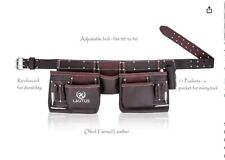 LAUTUS Oil Tanned Leather Tool Belt/Pouch/Bag, Carpenter, Construction,