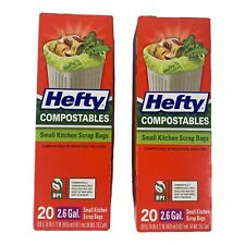 Hefty® Compostable Kitchen Food Scrap Bags 2.6 Gallon 40 Bags