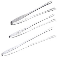 3 Pcs Stainless Steel Barbecue Tongs Steak Grilling Korean Bbq Outdoor