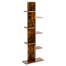 Costway Wood Plant Display Shelf Rack Storage Open Concept Bookcase Holder Brown - Mumbai - India