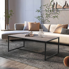 40 Inch Modern Sintered Stone Coffee Table for Living Room Metal Accent Cocktail - US