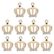 10 Pcs Crown Pendant Accessories Alloy Child Miniature Charms Beads Xmas