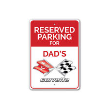 Reserved Parking Chevy Corvette Metal Sign Chevrolet Automotive Car Man Cave