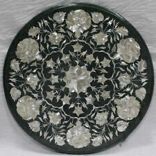 18 green marble Table Top coffee center Inlay Pietra Dura Art Marquetry a6"