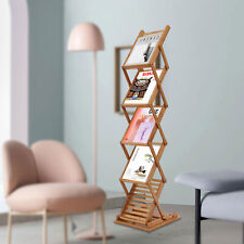 Pop-up Bamboo Magazine Rack Foldable Literature Display Holder Stand Floorstand - Toronto - Canada