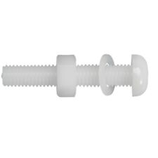 Plastic Nylon Pozi Pan Head Screw Bolt + Hex Nuts, Flat Washers M2,M2.5,M3,M4-M8 - CN