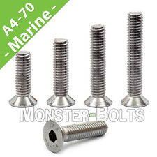 M5 Flat Socket Cap Screws, Marine Grade 316 / A4 Stainless Steel Metric DIN 7991 - Gulf Breeze - US