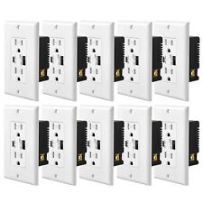 5.8Amp USB Type C Wall Outlet Dual High Speed Receptacle Smart Chip TR UL 10Pack - South El Monte - US