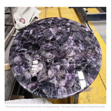 36 Round Amethyst Stone Center Sofa Coffee Table Hallway Garden Table Home Decr"