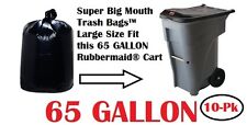 65 Gallon Trash Bags for Roll Carts Super Big Mouth Bags® FREE SHIPPING 3-MIL