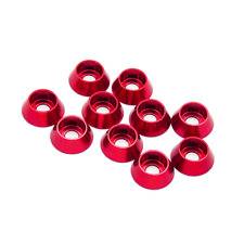 10pcs M3 3mm CNC Aluminum Tapered Washer (Anodized Red) - College Station - US