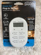 My Touch Smart By Jasco GE 26892 Indoor Simple Plug-In Digital Timer White - Fort Worth - US