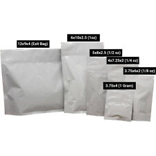 100 pcs White Child Resistant Smell Proof Zip Lock Food Pouch Bag and Exit Bag