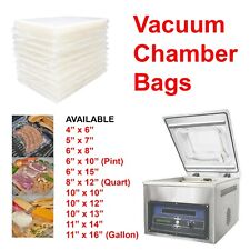 100, 500, 1,000 pcs BPA Free 3 mil Vacuum Chamber Bag Great for Food Vac Storage