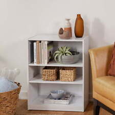 3-Shelf White Bookcase with Adjustable Shelves, Simple and stylish design - Castorland - US