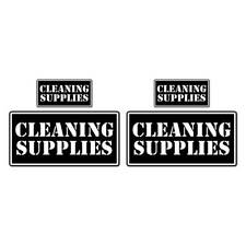 Cleaning Supplies Ammo Set, Vinyl Decal Sticker, 2@ 1x2" & 2@ 2"x4", #8457"