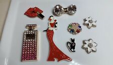 Perfume, Red Dress lady, Bow, Lipstick, Cat, Flowers Craft Accessories 8pcs/Lot