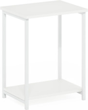 Simplistic End Table, 1-Pack, Metal Frame, White/White - Sanford - US