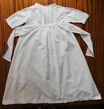Vintage baby clothes lace embroidery FOR DISPLAY ONLY infant gown long white Q