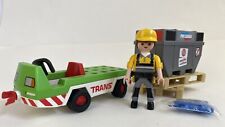 Playmobil Construction Worker Figure with Pallets Tools Airport Cargo FUN!