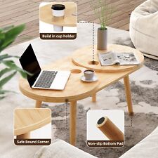 Modern Coffee Table Bamboo Minimalist Extendable With Cup Holder Living Room US - Piscataway - US