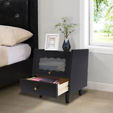 Modern Minimalist Rechargeable Multi-Functional Solid Wood Bedside Nightstands - Mumbai - India