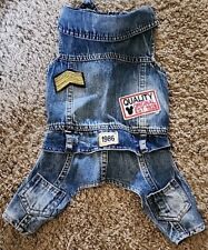 Pet Chonk XS Casual Dog Jumpsuit Clothes Sleeveless Denim Jacket Puppy Coat - Toronto - Canada