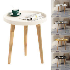 Wooden Round Side Table Coffee End Table Bedside Tray Nightstand f/ Living Room - Mumbai - India