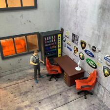 1/43 garage diorama mechanics modern furniture set