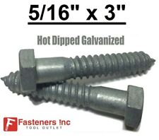 (Choose Qty) 5/16 x 3" Hot Dipped Galvanized Hex Head Lag Bolt Screw HDG - Redding - US"