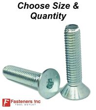 Flat Head Cap Screw Coarse Thread Socket Allen Zinc Plated (Choose Size & Qty) - Redding - US